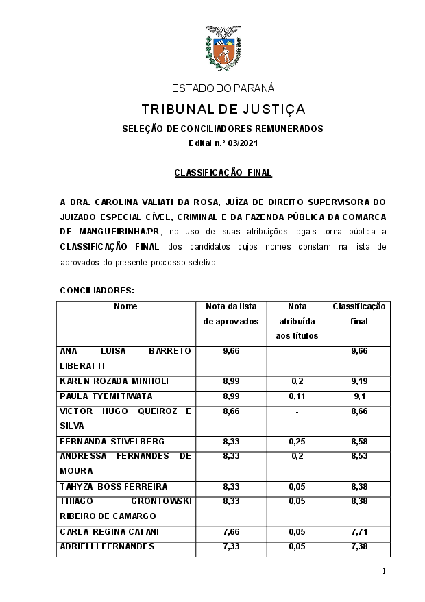 Disponibilizado em 14/07/2021