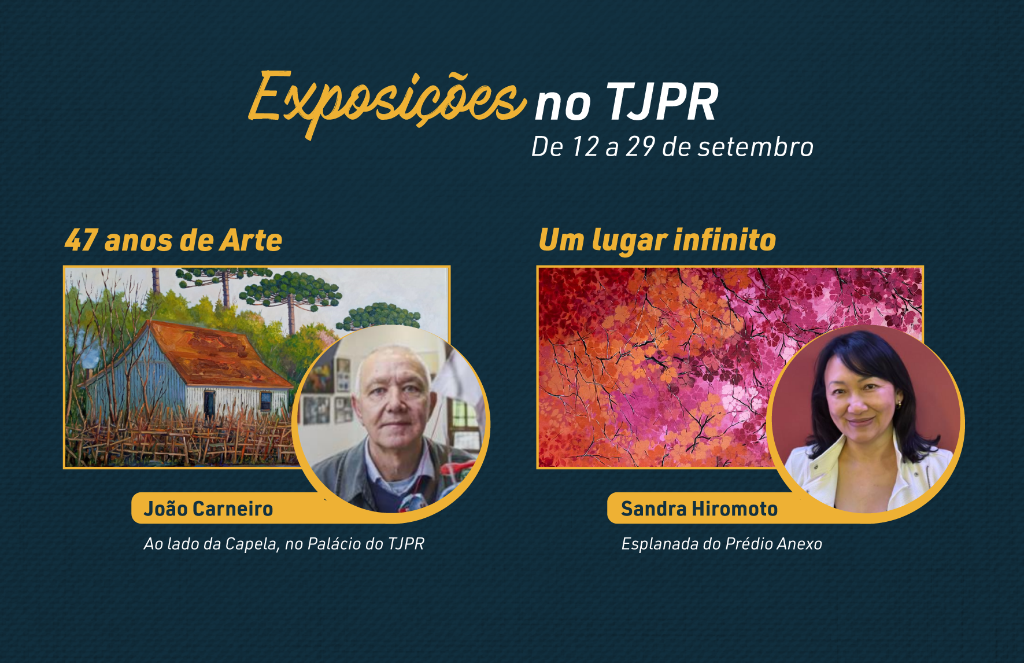 Exposição de artes no TJPR contempla obras de artistas paranaenses